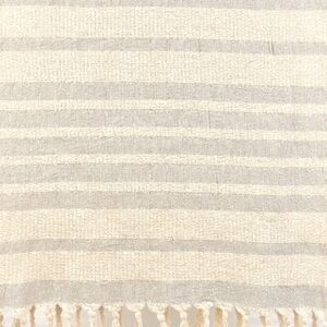 Organic Cotton Loom Weave Spa Bath Towel Gray + Natural Stripe
